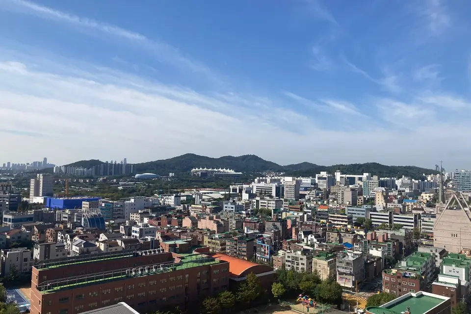 南洞区で見る인천 남동구 전경の実写