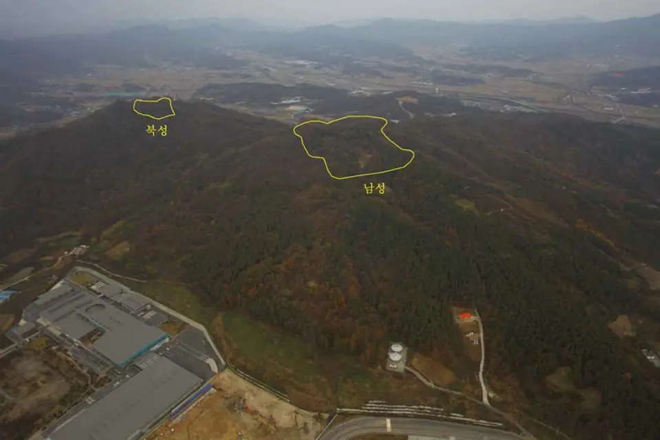 曽坪郡で見る추성산성の実写