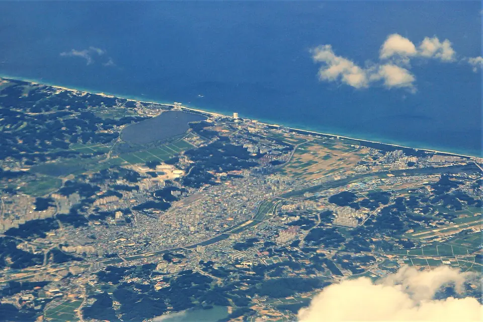 江陵市で見るGangneung City Aerial Photographの実写